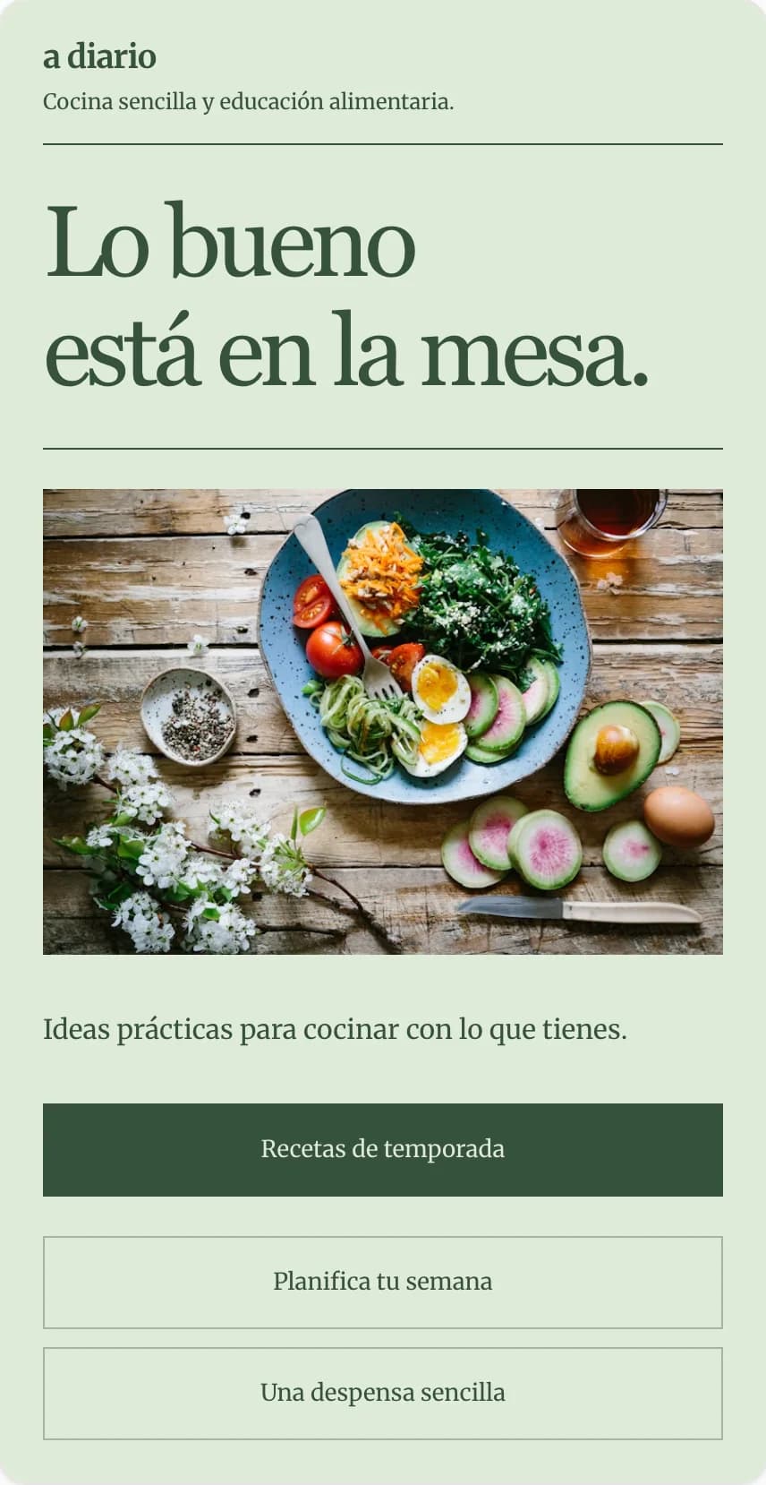 Mesa Cotidiana — Editorial