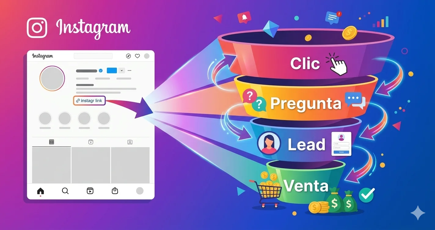 Cómo crear un embudo de ventas desde tu bio de Instagram